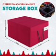 thumbnail image 2 of Caja de almacenamiento para adornos navideños BlessSeason, roja, 72 x 3 cm, 2 of 7