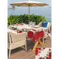 thumbnail image 4 of Outdoor Tablecloth with Umbrella Hole and Zipper, Red Roses Valentine's Day Rectangle Table Cloth 52x70 Inch Waterproof Tablecloth, Romantic Spring Floral Rustic Picnic Table Cover for Patio Camping, 4 of 7
