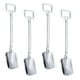 thumbnail image 5 of 4 Uds cucharas con forma de palas cucharas de café cucharas de helado multiusos resistentes cucharas de postre para viaje Picnic hogar restaurante Plata plana, 5 of 9