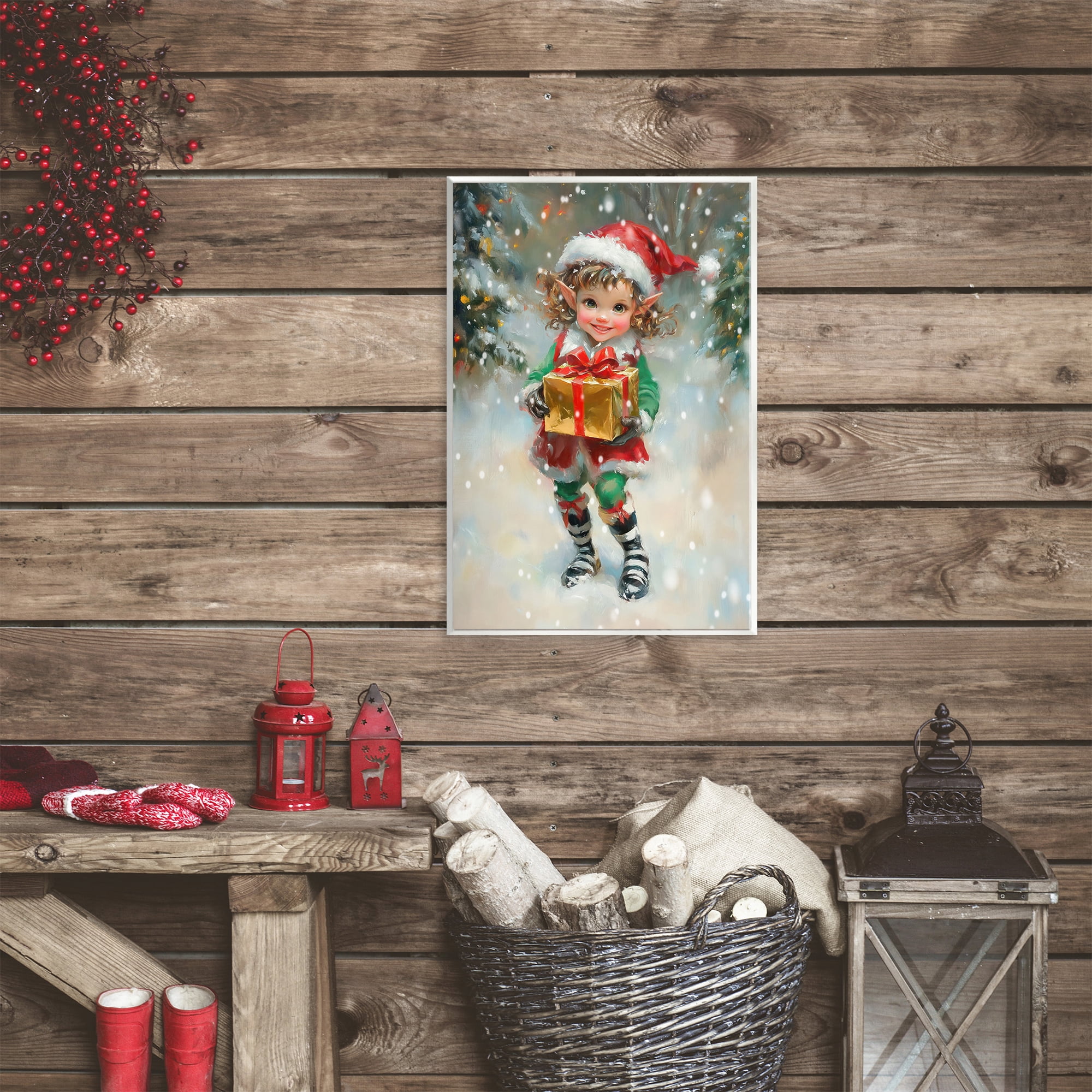 Stupell Industries Santa's Little Elf Wall Plaque Art, design by Tina LeCour