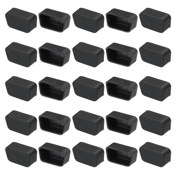 25pcs Laptop VGA Port Duct Covers Caps Plastic Plugs Protectors for VGA Male End, Black