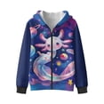 thumbnail image 4 of Uorisanigo Kids Full Zip Hoodies Universe Axolotl Long Sleeve Hooded Hoodie for Boys & Girls Soft Lightweight Long Sleeve Jacket Fur Furry Fluffy Kids Athletic Sweatshirt, 4 of 8