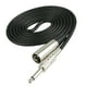 thumbnail image 4 of Cable de micrófono estéreo de 3 pines a conector jack mono macho de 1/4'' y 6,35 mm, color negro 3m, 4 of 9