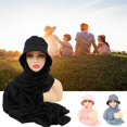 thumbnail image 3 of Sun Hat Multifunctional Durable Breathable All Match Soft Daily Wear 2 in 1 Chiffon Bucket Hat Scarf Set for Outdoor, 3 of 10