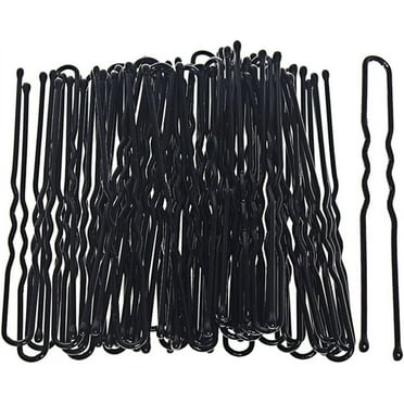 50 Pieces Long Hair Pins, Bun Pins Styling Bobby Hair Slides Grips Clips Black