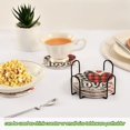 thumbnail image 6 of Haosy Set of 6 Drink Woven Coaster with Holder Heat Resistant Non-Slip Bar Coasters 4 Inches Love Checkered Heart, 6 of 7