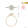 thumbnail image 4 of ANGARA Natural 0.26 Ct. Diamond Halo Engagement Ring in 14K Rose Gold for Women (Ring Size: 5), 4 of 9