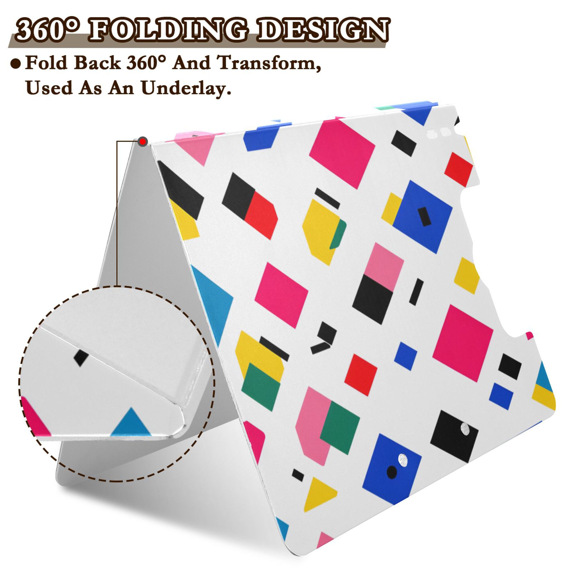 FORMRS A4 Clipboard Folder with Pen Holder Horizontal Foldable School Office Binder, Cartoon Graphic