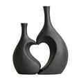thumbnail image 2 of Linnome Heart Shaped Ceramic Vase Modern Home Decor for Living Room Bedroom Wedding Centerpiece 9.06x8.27 Inch, 2 of 6
