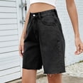thumbnail image 4 of Women Jorts Baggy Jeans Jorts Outfits Shorts Hot Short Pants Streetwear Black & Gray S, 4 of 9