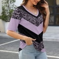 thumbnail image 5 of CIENVNSTG Womens T Shirts V Neck 3/4 Length Sleeve T Shirts Spring Summer Elbow Length Tops Basic Dressy Casual Workout Blouses 2026 Light Purple 3XL, 5 of 6
