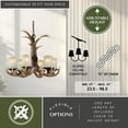 thumbnail image 4 of Yoho 6 Light Bronze Rustic Antler Chandelier, 4 of 12