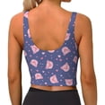 thumbnail image 4 of Goofa Cute Pig Printed Sports Bras for Women, High Impact Running Bra Workout Crop Tank Tops Longline Sports Bra Push up-Small, 4 of 9