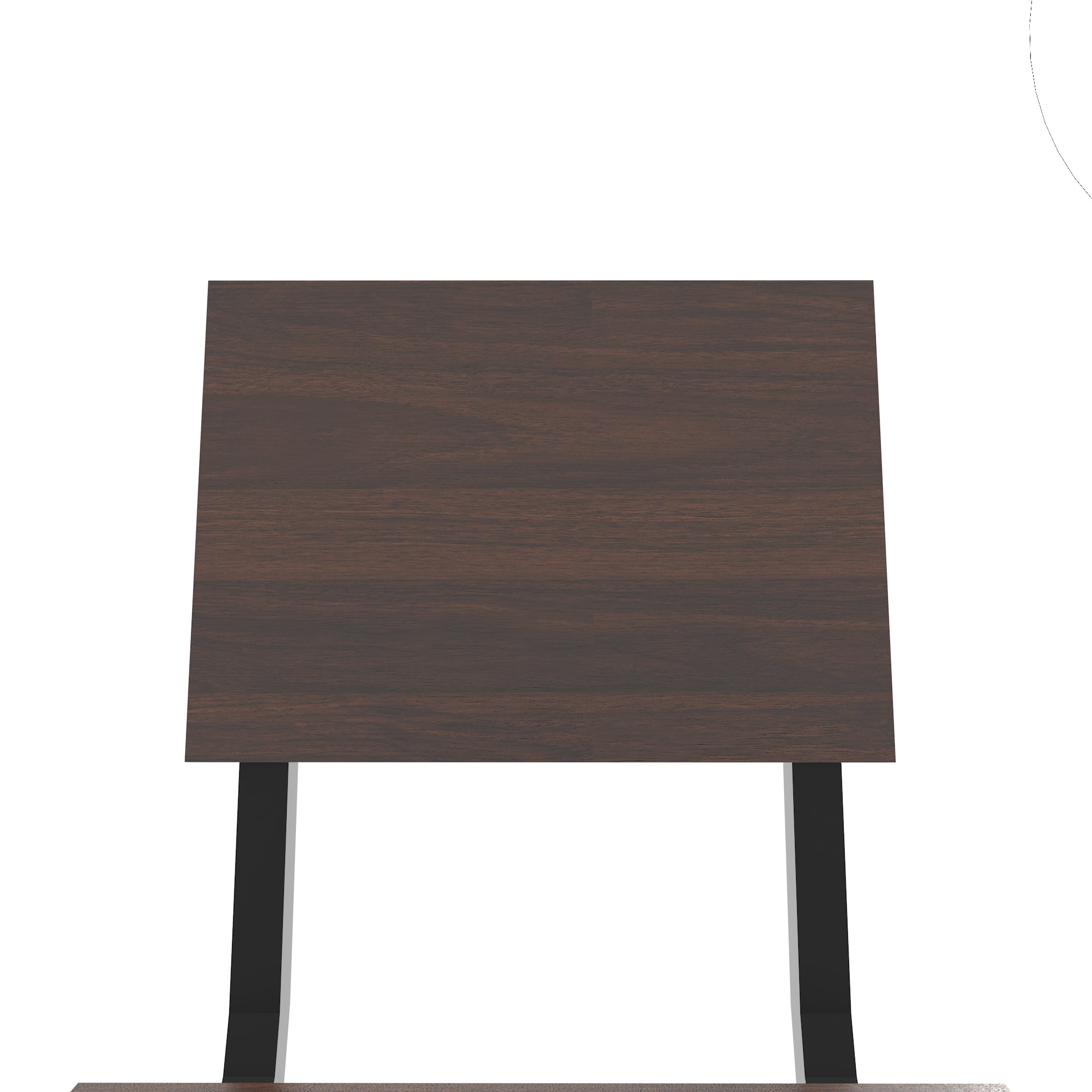 GARITIN 3 Piece Counter Height Bar Table Set with 2 Bar Stools, Rectangular Pub Table with 2 Tier Side Storage Shelves for Balcony, Walnut Brown