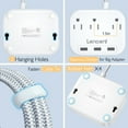 thumbnail image 2 of LENCENT 3 prong Power Strip with 3 Outlet 3 USB Charging Ports (17W/ 3.4A) 2 PC, 6.7ft Braided Extension Cord for indoor,Desktop & Wall Mountable, 2 of 7