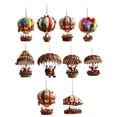thumbnail image 6 of Santa Claus Parachute Pendant, 3.14 inch, Red Wooden Ornament, Adds Festive Fun to Holiday Decor, Perfect for Hanging on Christmas Trees and Windows, 6 of 8