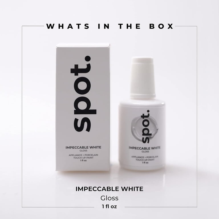 Spot. Appliance Touch-Up Paint – Impeccable White, 1 Fl Oz, For Porcelain Sinks, Bathtubs & Appliances