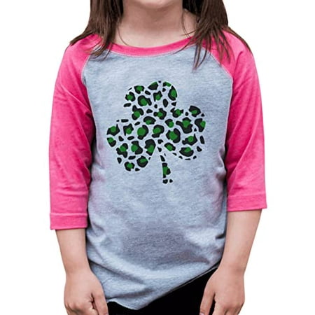

7 ate 9 Apparel Girls St. Patrick s Day Shirts - Leopard Shamrock Pink Shirt 6 Months