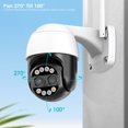 thumbnail image 4 of Cámara PTZ para exteriores resistente al agua IP66 con visión nocturna 4K Audio bidireccional 4/8MP WiFi, 4 of 9