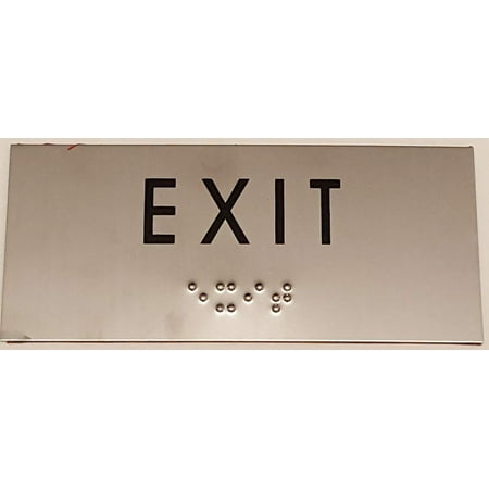 EXIT SIGN - BRAILLE-STAINLESS STEEL ( Heavy Duty-Commercial Use ...