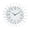 Silver Mirrored Solid Starburst Round 3" x 20" x 20", variant on DecMode 2" Silver Glass Starburst Mirrored Wall Clock