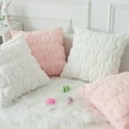 thumbnail image 5 of PayUSD Easter Pillow Covers 18x18 inch Set of 2 Easter Soft Plush Faux Fur Jacquard Throw Pillows for Bedroom Sofa Couch Chair Holiday Festivals Home Decor Easter Rabbit and Eggs, 5 of 8