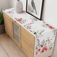 thumbnail image 4 of Pink Valentine's Day Table Runner - 90 Inch Long, Kitchen Dining Table Runner Dresser Scarves, Romantic Roses Spring Floral Farmhouse Decor for Coffee Tables Wedding Party Banquet, 4 of 8