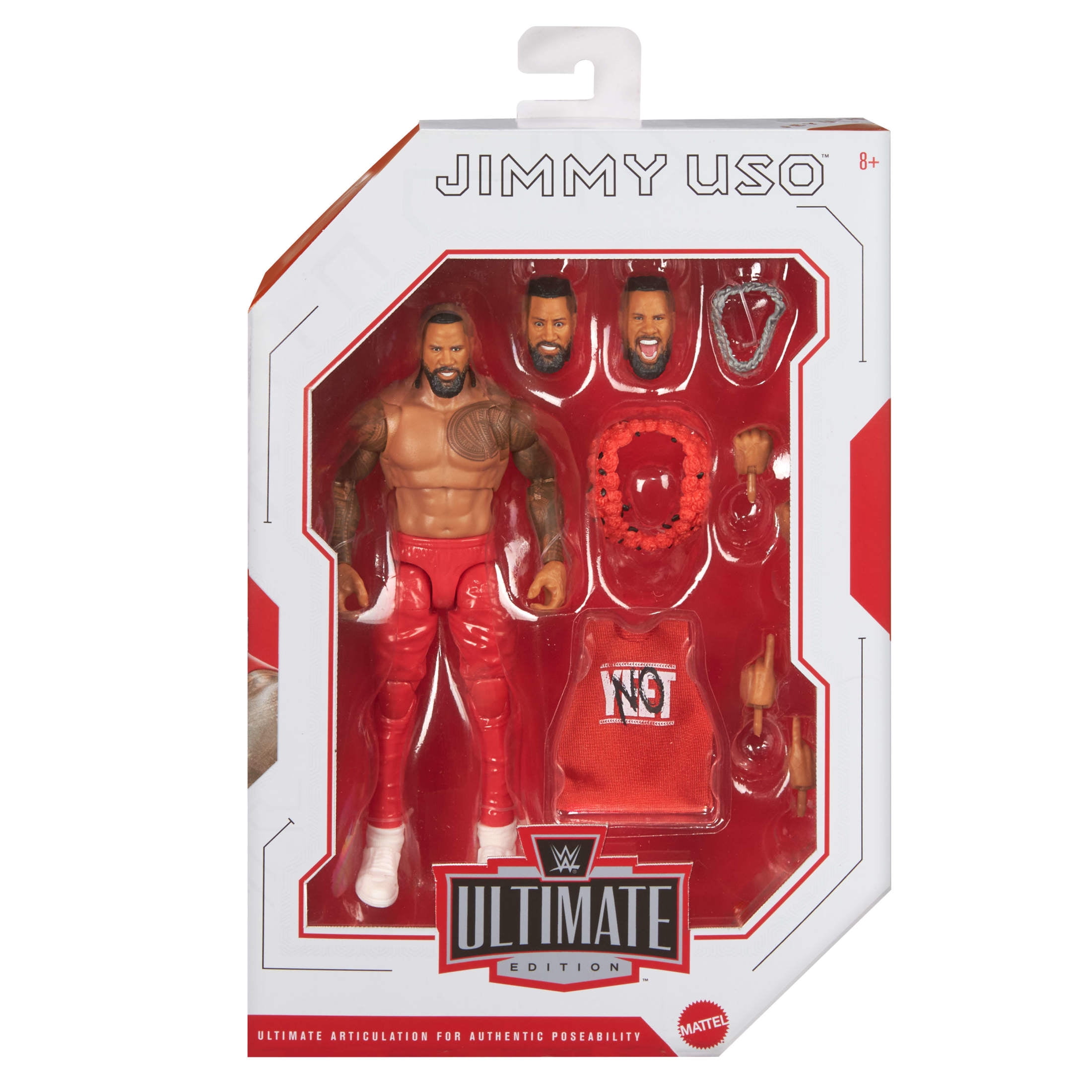 WWE Ultimate Edition Jimmy Uso Action Figure & Accessories Set, 6-inch Collectible Superstar