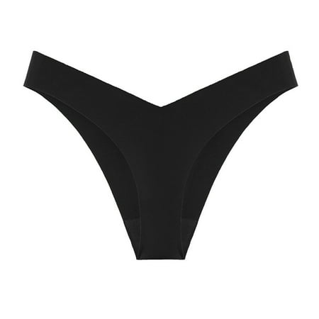 

Panties for Women Solid Color Low Wasit Briefs Underpants Comfortable Seamless Underwear