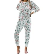 luvamia Womens Pajamas Set 2 Piece Long Sleeve Top & Pants Joggers PJs Loungewear, Size S-2XL