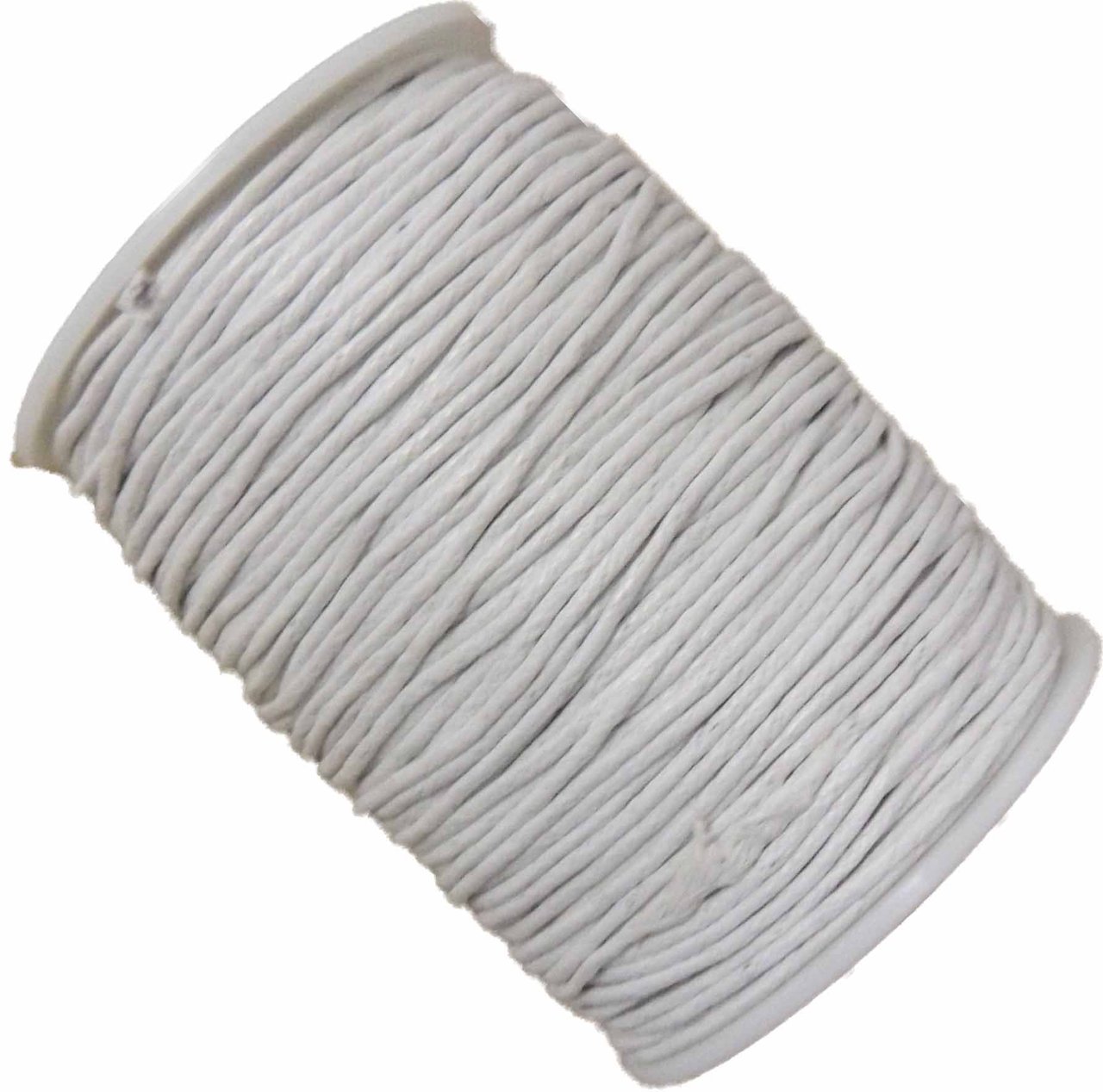 White 1.5mm Waxed Cotton Jewelry Macrame Craft Cord 80 Yards Wolven