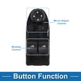 thumbnail image 3 of Interruptor de ventana eléctrica Unique Bargains No.61319132164/61319217352 Interruptor de control de ventana para BMW 328i 2007-2013 Base 3.0L L6 - Gas Plástico Negro, 3 of 7
