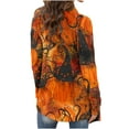 thumbnail image 5 of WXLWZYWL Halloween Cardigans for women 2024 Ghost Pumpkin Bat Spide Web Witch Graphic Coats Long Sleeve Lightweight Tops Open Front Fall Jackets, 5 of 6
