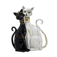 thumbnail image 3 of Figuras de pareja de gatos Estatuas de animales Decoración del hogar Colección de resina Escultura de gatos para el dormitorio de escritorio Regalo de en y negro, 3 of 8