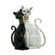 thumbnail image 3 of Figuras de pareja de gatos, esculturas de gatos, centros de mesa, estatuas modernas de animales en blanco y negro, 3 of 9