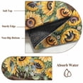 thumbnail image 6 of Sunflower Entryway Rug 2'x3'&nbsp; Non Slip Front Door Mats, Yellow Summer Botanical Wooden Farmhouse Entrance Rugs Indoor Outdoor Carpet, Washable Floor Mats Small Area Rug for Bedroom Kitchen, 6 of 8