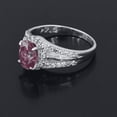 thumbnail image 2 of 1.55 Ct Oval Cut Pink Diamond Engagment Ring in 925 Sterling Silver- Wedding Ring, 2 of 4