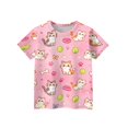 thumbnail image 5 of Cute Tops for Kids Girls 10-12 Short Sleeve Funny Animal Print Tween Girls Trendy Clothes Tee Tops Summer Trendy Soft Kids Clothes Crew Neck T-Shirts Pink, 5 of 6
