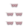 thumbnail image 2 of stanreset for Zipper Eye Glasses Case Pouch Bag Box Storage Felt Cloth ch red 5PCS, 2 of 6