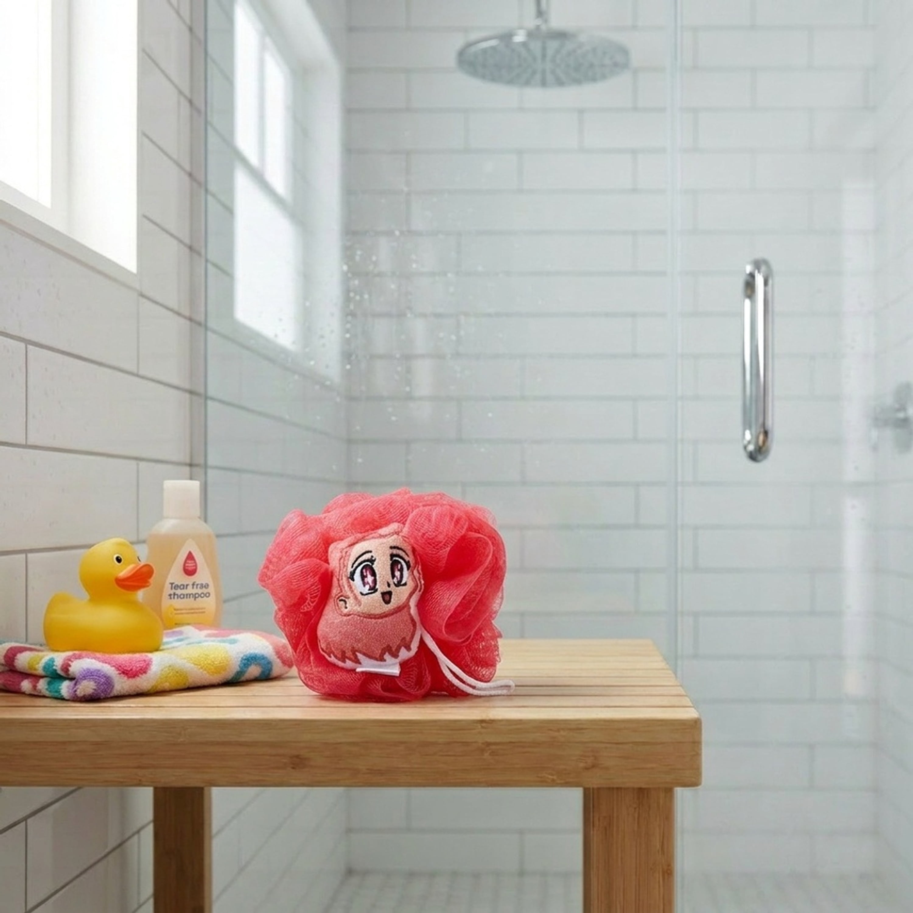 K-Pop Demon Hunters Mira 3D Loofah, Pink, Netflix