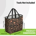thumbnail image 3 of Garden Tool Bag,Red Dog Art Footprint Garden Tool Organizer,Garden Gifts,Waterproof Multi-Pocket Garden Tool Storage 11.8x5.5x11.4 Inch(Tools NOT Included), 3 of 6