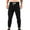 Black, variant on toraway Summer Black Cargo Pants for Men Men's Sports Sweatpants Fitness Slim Trousers Casual Jogging Street Pants with Zipper Pockets L