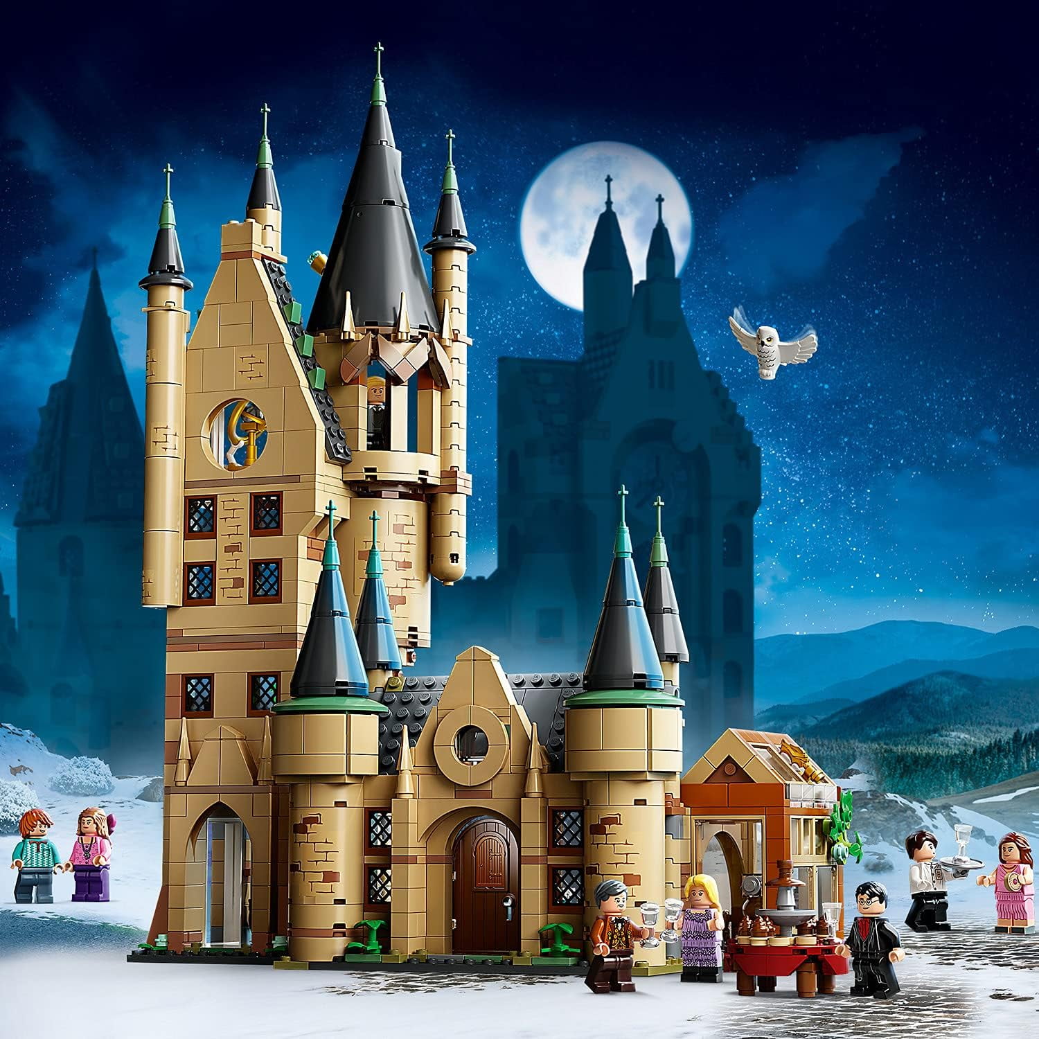 LEGO Harry Potter Hogwarts Astronomy Tower 75969, Castle Toy Playset with 8 Character Minifigures including Harry Potter and Draco Malfoy, Birthday Gifts for Kids, Girls & Boys