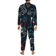 thumbnail image 5 of Bingfone Men'S Pajama Set 2 Piece Loungewear Pjs, Long Sleeve With Pajama Pants-Joystick Gamepad, 5 of 9