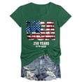 thumbnail image 5 of Womens Graphic T Shirts USA 250th Anniversary Independence Days Tees Short Sleeve V Neck Slim Dark Green Top L, 5 of 5
