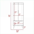 thumbnail image 6 of Chests & Wardrobes, Contemporary 2-Door 1-Drawer Wardrobe with Hanging Rod | Light Oak | Particle Board, 6 of 7