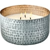 Better Homes & Gardens Silver Hammered Metal Soft Cashmere Amber Bowl Candle