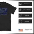 thumbnail image 6 of Blue American Flag Courage Loyalty Honor T-shirt USA Military Proud Veteran's Day Don't Tread on Me Men's Tee, 6 of 7