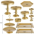 thumbnail image 4 of Juego de soportes para pasteles Hedume de metal dorado, 10 piezas, multiformato, 4 of 7