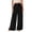 Black, variant on Inleife Women's Wide Leg Trousers Fashion Ladies Solid Elastic Waist Loose Fitting Long Pants with Pocket